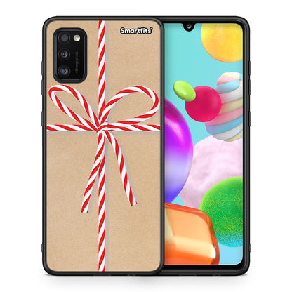 Θήκη Samsung A41 Christmas Gift από τη Smartfits με σχέδιο στο πίσω μέρος και μαύρο περίβλημα | Samsung A41 Christmas Gift case with colorful back and black bezels