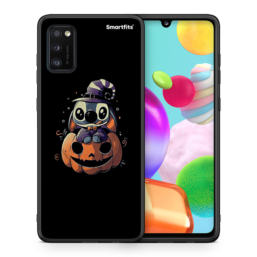 Θήκη Samsung A41 Halloween Stitch από τη Smartfits με σχέδιο στο πίσω μέρος και μαύρο περίβλημα | Samsung A41 Halloween Stitch case with colorful back and black bezels