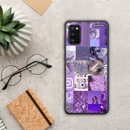 Purple Aesthetic Collage - Samsung Galaxy A41 θήκη