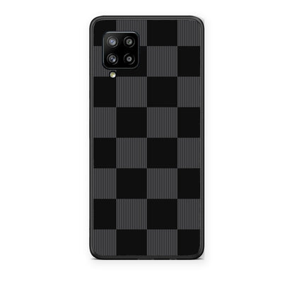 Θήκη Samsung Galaxy A42 Black and Charcoal Striped Checks από τη Smartfits με σχέδιο στο πίσω μέρος και μαύρο περίβλημα | Samsung Galaxy A42 Black and Charcoal Striped Checks case with colorful back and black bezels