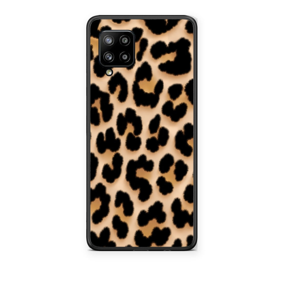 Θήκη Samsung Galaxy A42 Leopard Print Tan Large από τη Smartfits με σχέδιο στο πίσω μέρος και μαύρο περίβλημα | Samsung Galaxy A42 Leopard Print Tan Large case with colorful back and black bezels