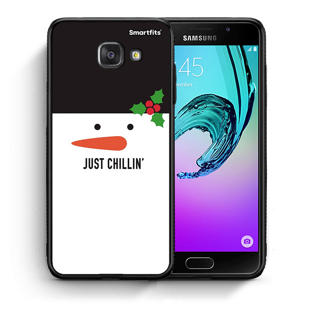 Θήκη Samsung A5 2017 Christmas Chillin από τη Smartfits με σχέδιο στο πίσω μέρος και μαύρο περίβλημα | Samsung A5 2017 Christmas Chillin case with colorful back and black bezels