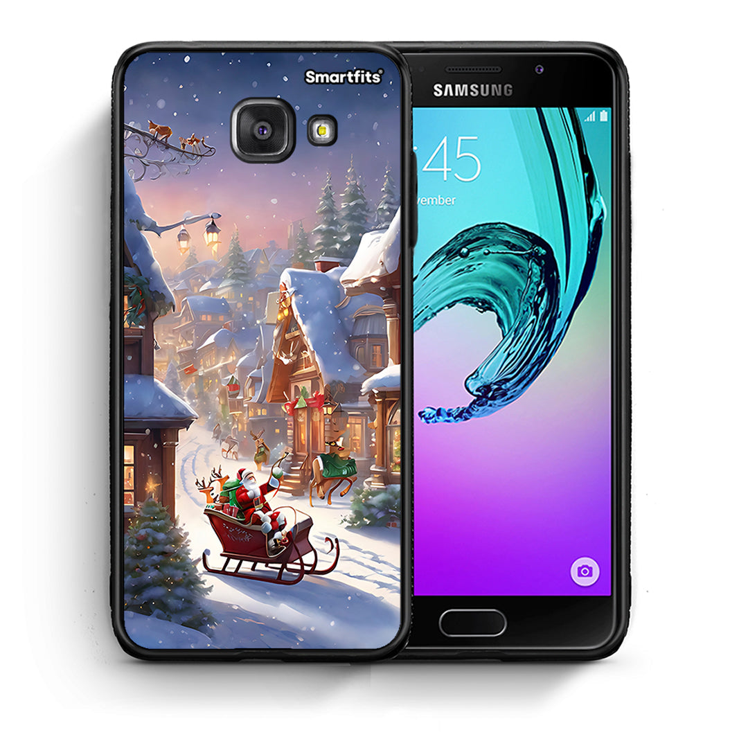 Θήκη Samsung A5 2017 Christmas Snow από τη Smartfits με σχέδιο στο πίσω μέρος και μαύρο περίβλημα | Samsung A5 2017 Christmas Snow case with colorful back and black bezels