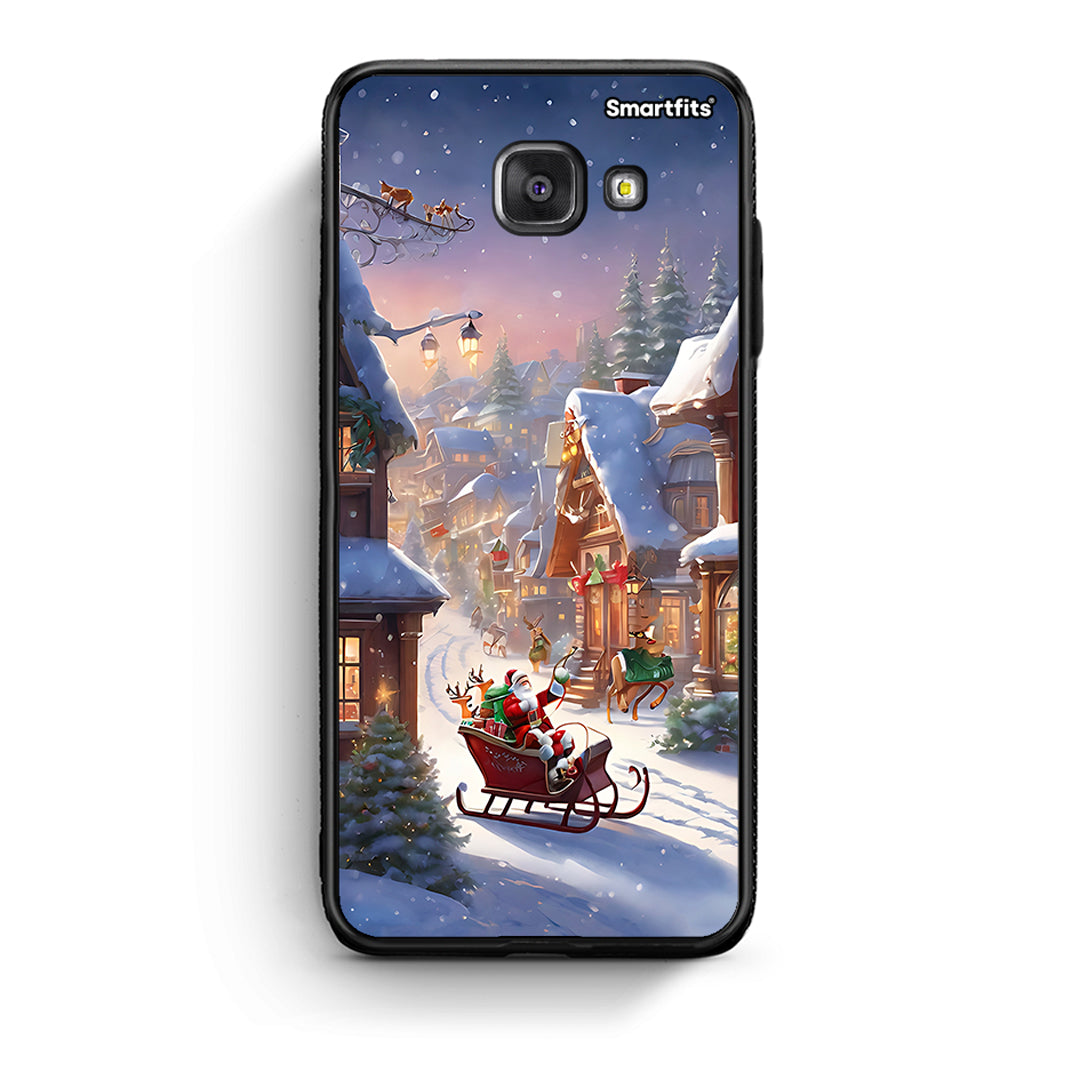 Samsung A5 2017 Christmas Snow θήκη από τη Smartfits με σχέδιο στο πίσω μέρος και μαύρο περίβλημα | Smartphone case with colorful back and black bezels by Smartfits