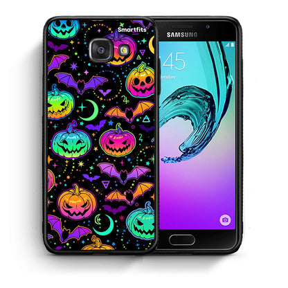 Θήκη Samsung A5 2017 Neon Halloween από τη Smartfits με σχέδιο στο πίσω μέρος και μαύρο περίβλημα | Samsung A5 2017 Neon Halloween case with colorful back and black bezels