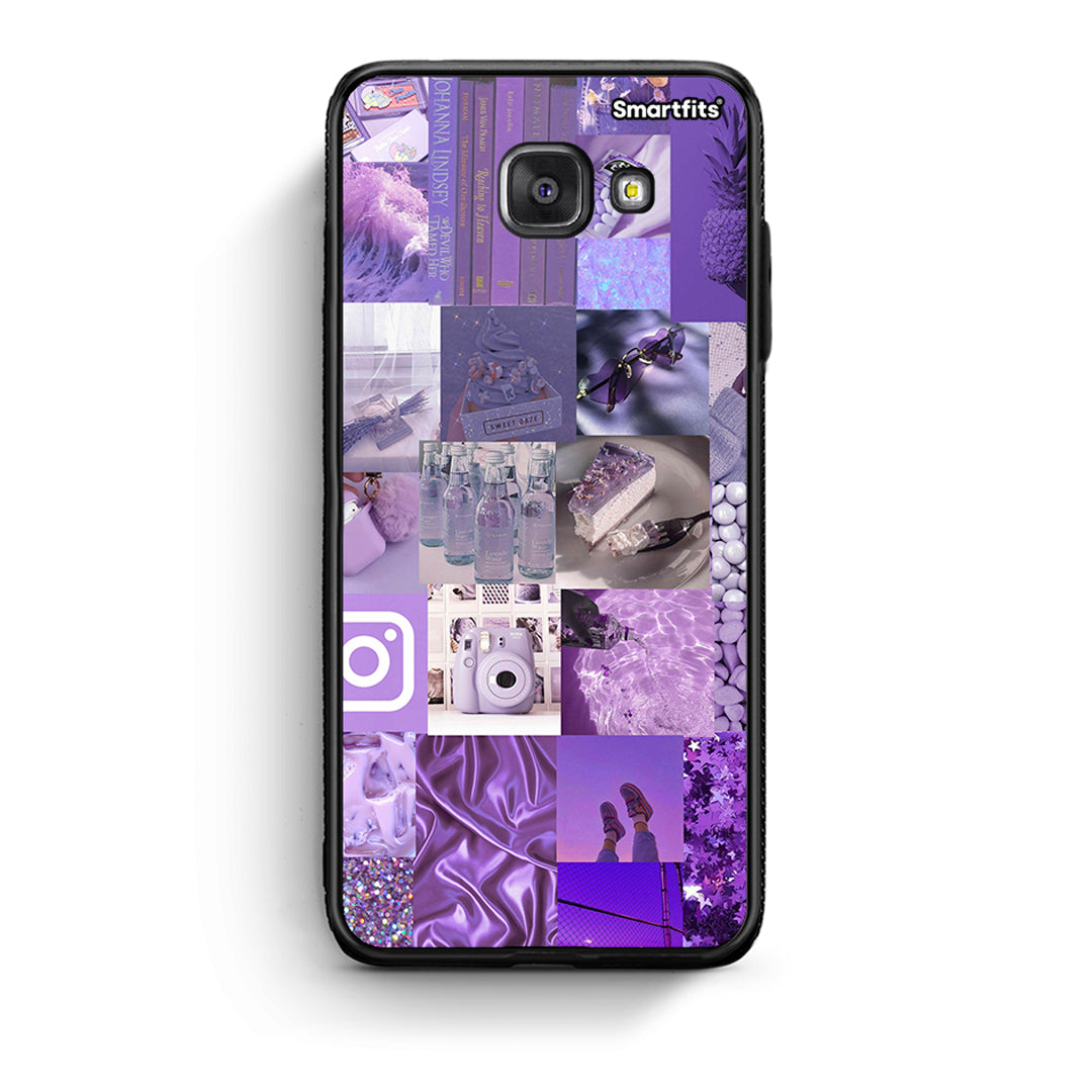 Samsung A5 2017 Purple Aesthetic Collage θήκη από τη Smartfits με σχέδιο στο πίσω μέρος και μαύρο περίβλημα | Smartphone case with colorful back and black bezels by Smartfits