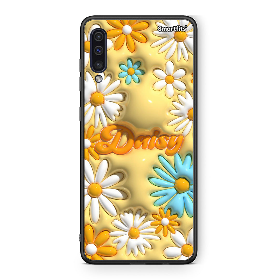 samsung a50 Bubble Daisies θήκη από τη Smartfits με σχέδιο στο πίσω μέρος και μαύρο περίβλημα | Smartphone case with colorful back and black bezels by Smartfits