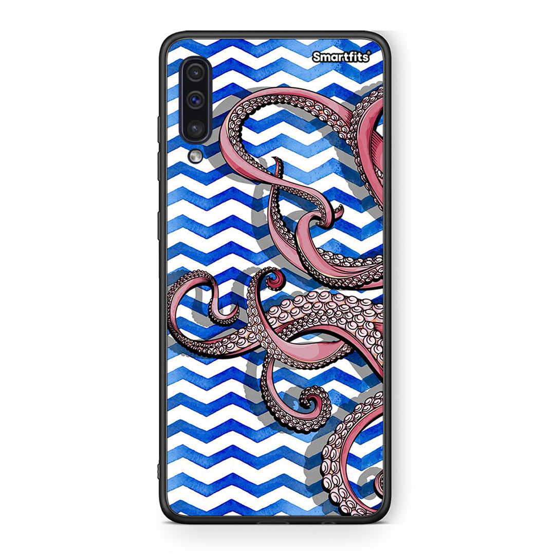 samsung a50 Chevron Devilfish θήκη από τη Smartfits με σχέδιο στο πίσω μέρος και μαύρο περίβλημα | Smartphone case with colorful back and black bezels by Smartfits