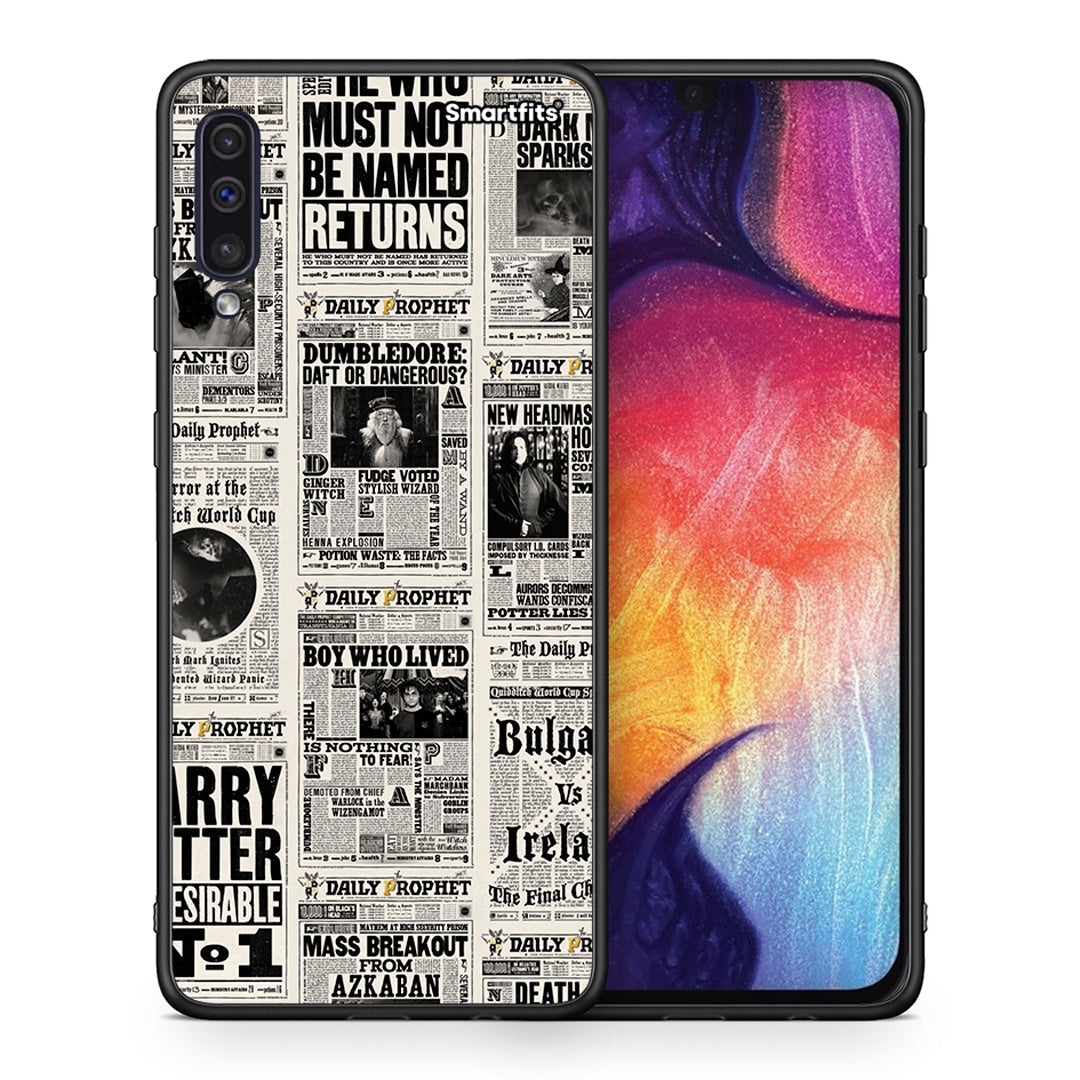 Θήκη Samsung A50/A30s Harry Paper από τη Smartfits με σχέδιο στο πίσω μέρος και μαύρο περίβλημα | Samsung A50/A30s Harry Paper case with colorful back and black bezels