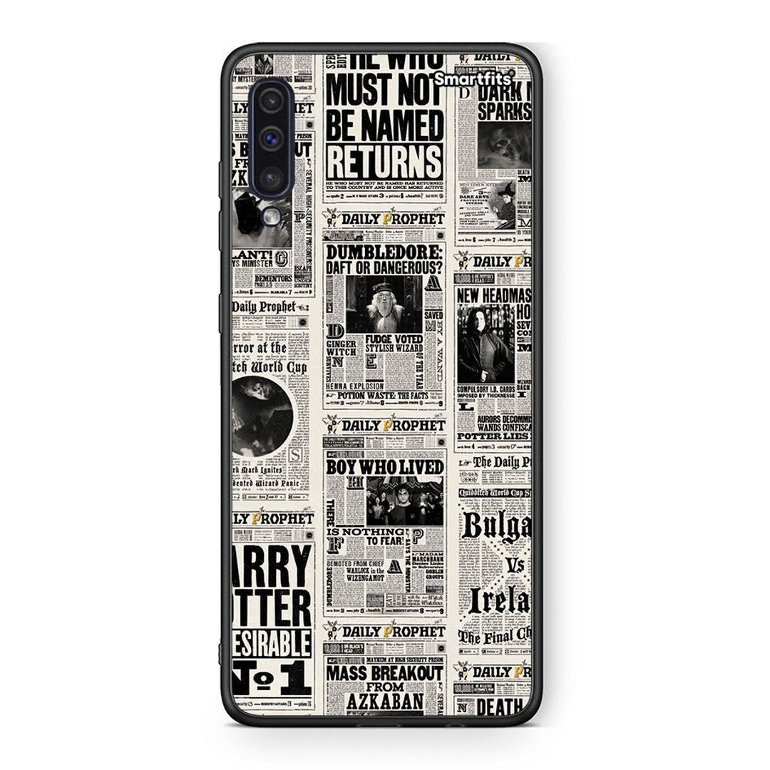 samsung a50 Harry Paper θήκη από τη Smartfits με σχέδιο στο πίσω μέρος και μαύρο περίβλημα | Smartphone case with colorful back and black bezels by Smartfits
