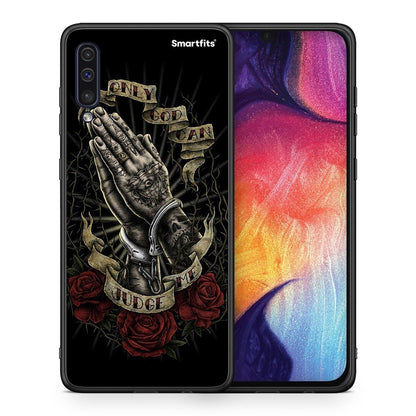 Θήκη Samsung A50/A30s Judge By God από τη Smartfits με σχέδιο στο πίσω μέρος και μαύρο περίβλημα | Samsung A50/A30s Judge By God case with colorful back and black bezels