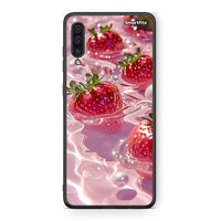 Thumbnail for samsung a50 Juicy Strawberries θήκη από τη Smartfits με σχέδιο στο πίσω μέρος και μαύρο περίβλημα | Smartphone case with colorful back and black bezels by Smartfits