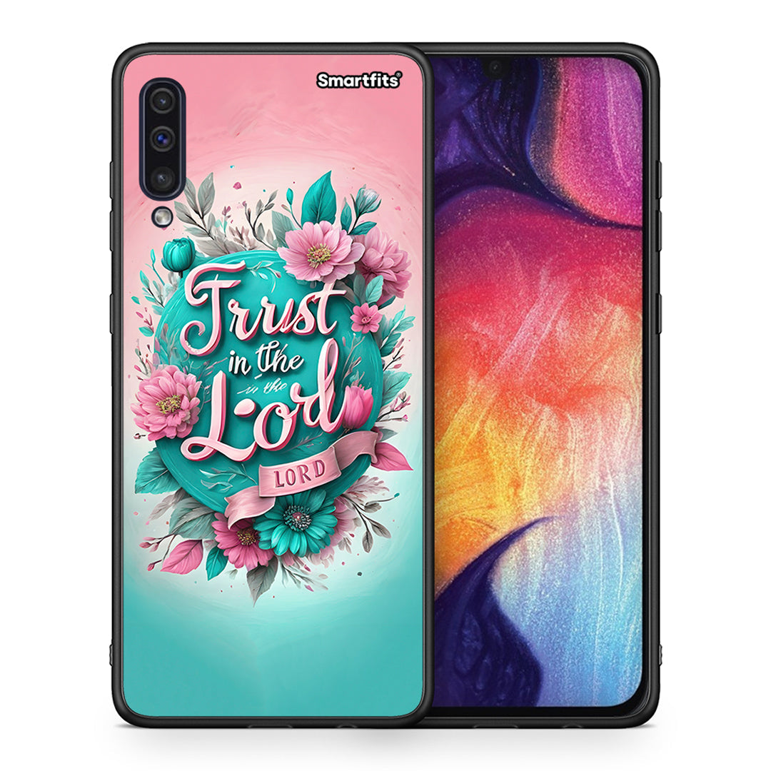 Θήκη Samsung A50/A30s Lord Trust από τη Smartfits με σχέδιο στο πίσω μέρος και μαύρο περίβλημα | Samsung A50/A30s Lord Trust case with colorful back and black bezels