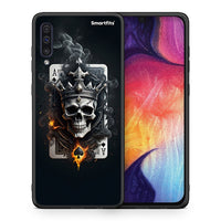 Thumbnail for Θήκη Samsung A50/A30s Skull King Ace από τη Smartfits με σχέδιο στο πίσω μέρος και μαύρο περίβλημα | Samsung A50/A30s Skull King Ace case with colorful back and black bezels