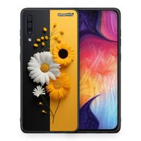 Thumbnail for Θήκη Samsung A50/A30s Yellow Daisies από τη Smartfits με σχέδιο στο πίσω μέρος και μαύρο περίβλημα | Samsung A50/A30s Yellow Daisies case with colorful back and black bezels