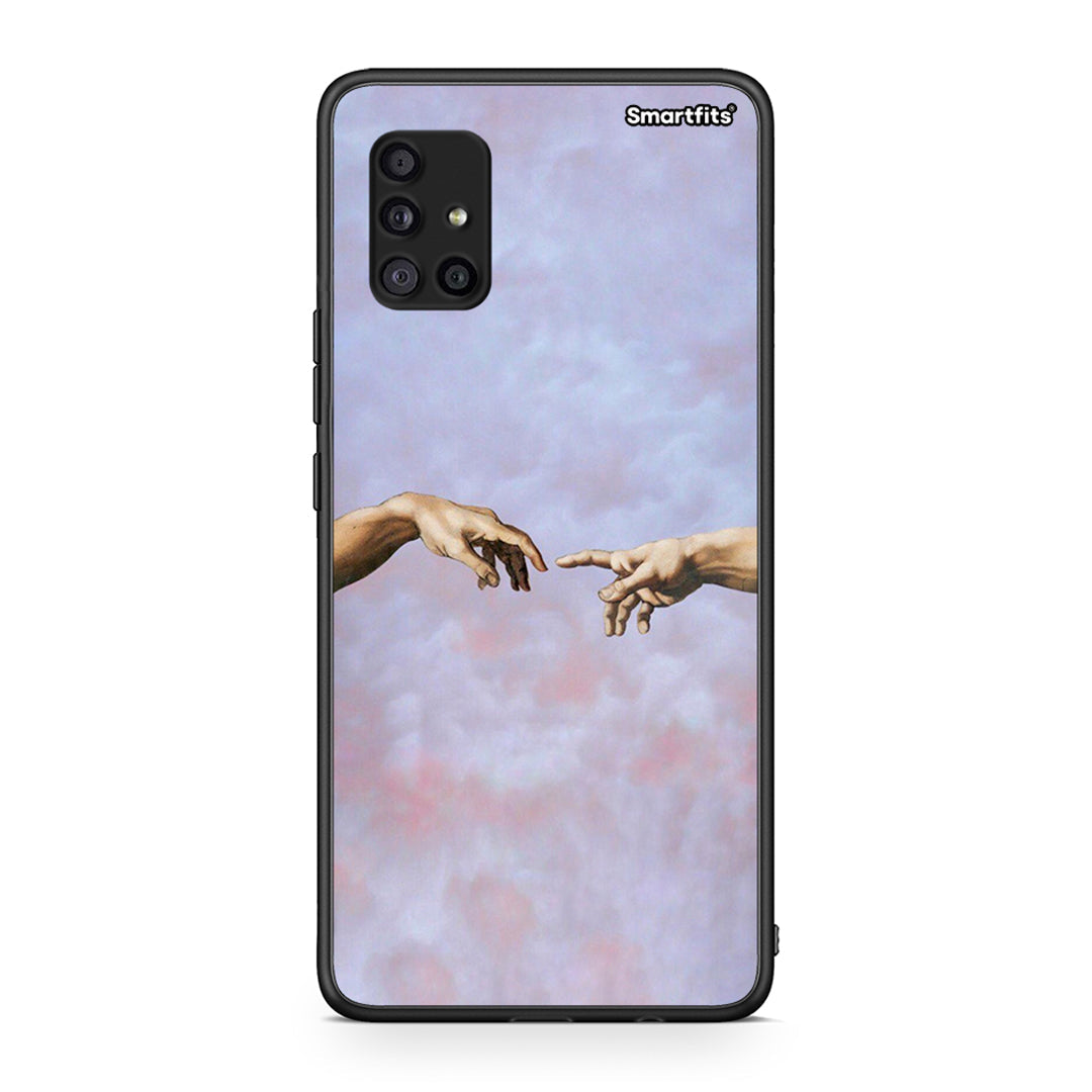 Samsung Galaxy A51 5G Adam Hand θήκη από τη Smartfits με σχέδιο στο πίσω μέρος και μαύρο περίβλημα | Smartphone case with colorful back and black bezels by Smartfits