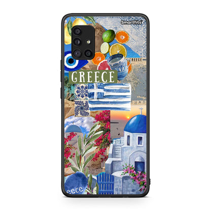 Samsung Galaxy A51 5G All Greek Θήκη από τη Smartfits με σχέδιο στο πίσω μέρος και μαύρο περίβλημα | Smartphone case with colorful back and black bezels by Smartfits