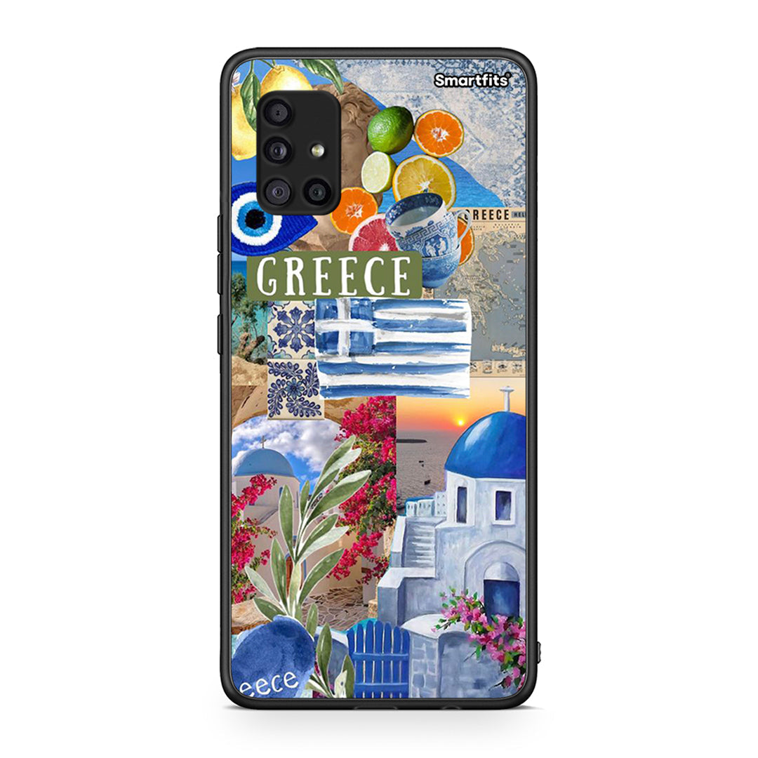 Samsung Galaxy A51 5G All Greek Θήκη από τη Smartfits με σχέδιο στο πίσω μέρος και μαύρο περίβλημα | Smartphone case with colorful back and black bezels by Smartfits