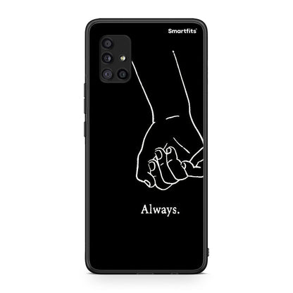 Samsung Galaxy A51 5G Always & Forever 1 Θήκη Αγίου Βαλεντίνου από τη Smartfits με σχέδιο στο πίσω μέρος και μαύρο περίβλημα | Smartphone case with colorful back and black bezels by Smartfits