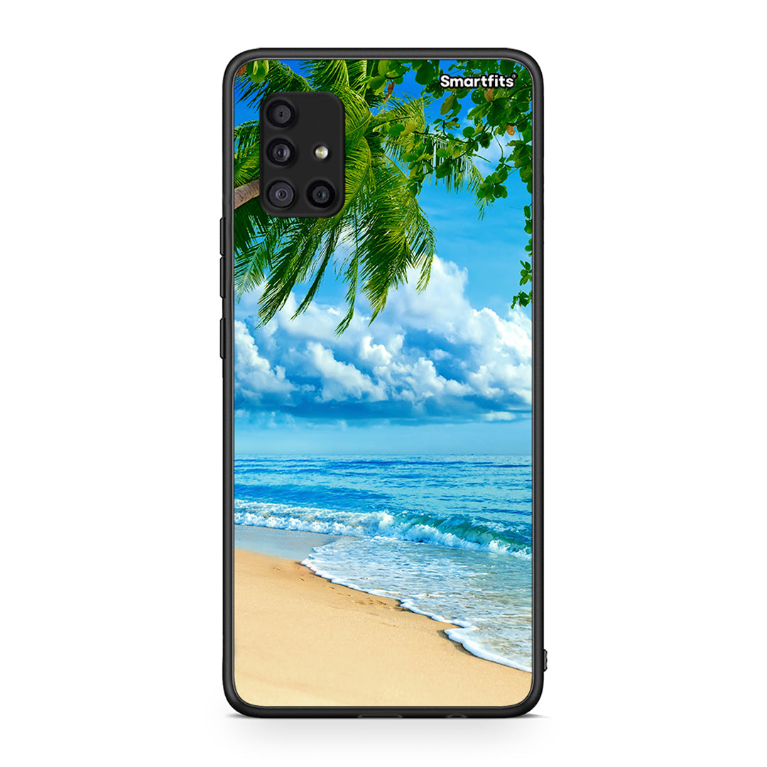 Samsung Galaxy A51 5G Beautiful Beach θήκη από τη Smartfits με σχέδιο στο πίσω μέρος και μαύρο περίβλημα | Smartphone case with colorful back and black bezels by Smartfits