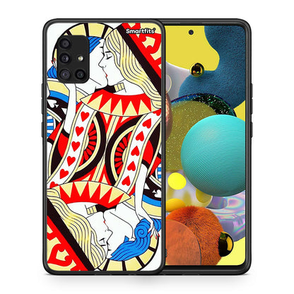 Θήκη Samsung Galaxy A51 5G Card Love από τη Smartfits με σχέδιο στο πίσω μέρος και μαύρο περίβλημα | Samsung Galaxy A51 5G Card Love case with colorful back and black bezels