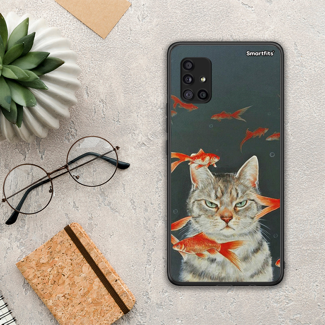 Cat Goldfish - Samsung Galaxy A51 5G θήκη