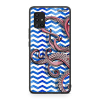 Thumbnail for Samsung Galaxy A51 5G Chevron Devilfish θήκη από τη Smartfits με σχέδιο στο πίσω μέρος και μαύρο περίβλημα | Smartphone case with colorful back and black bezels by Smartfits