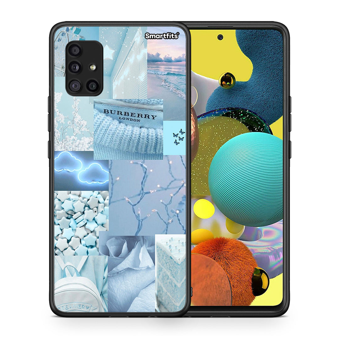 Θήκη Samsung Galaxy A51 5G Ciel Aesthetic Collage από τη Smartfits με σχέδιο στο πίσω μέρος και μαύρο περίβλημα | Samsung Galaxy A51 5G Ciel Aesthetic Collage case with colorful back and black bezels