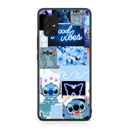 Samsung Galaxy A51 5G Collage Good Vibes Θήκη Αγίου Βαλεντίνου από τη Smartfits με σχέδιο στο πίσω μέρος και μαύρο περίβλημα | Smartphone case with colorful back and black bezels by Smartfits