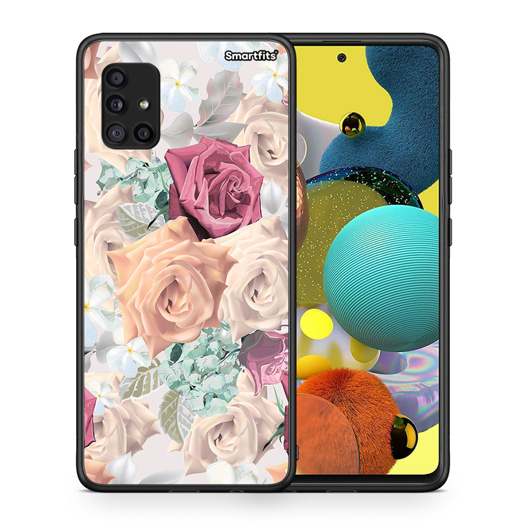 Θήκη Samsung Galaxy A51 5G Bouquet Floral από τη Smartfits με σχέδιο στο πίσω μέρος και μαύρο περίβλημα | Samsung Galaxy A51 5G Bouquet Floral case with colorful back and black bezels