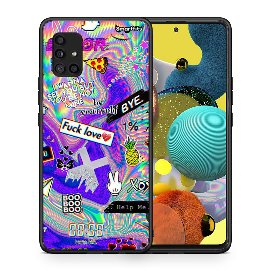 Θήκη Samsung Galaxy A51 5G Game Over από τη Smartfits με σχέδιο στο πίσω μέρος και μαύρο περίβλημα | Samsung Galaxy A51 5G Game Over case with colorful back and black bezels