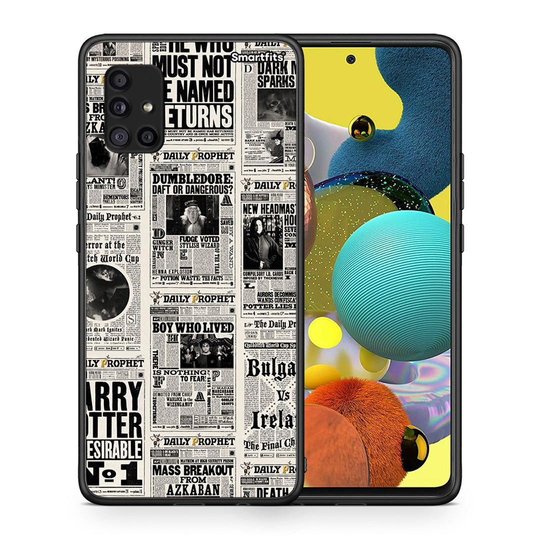 Θήκη Samsung Galaxy A51 5G Harry Paper από τη Smartfits με σχέδιο στο πίσω μέρος και μαύρο περίβλημα | Samsung Galaxy A51 5G Harry Paper case with colorful back and black bezels