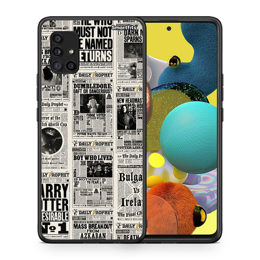 Θήκη Samsung Galaxy A51 5G Harry Paper από τη Smartfits με σχέδιο στο πίσω μέρος και μαύρο περίβλημα | Samsung Galaxy A51 5G Harry Paper case with colorful back and black bezels
