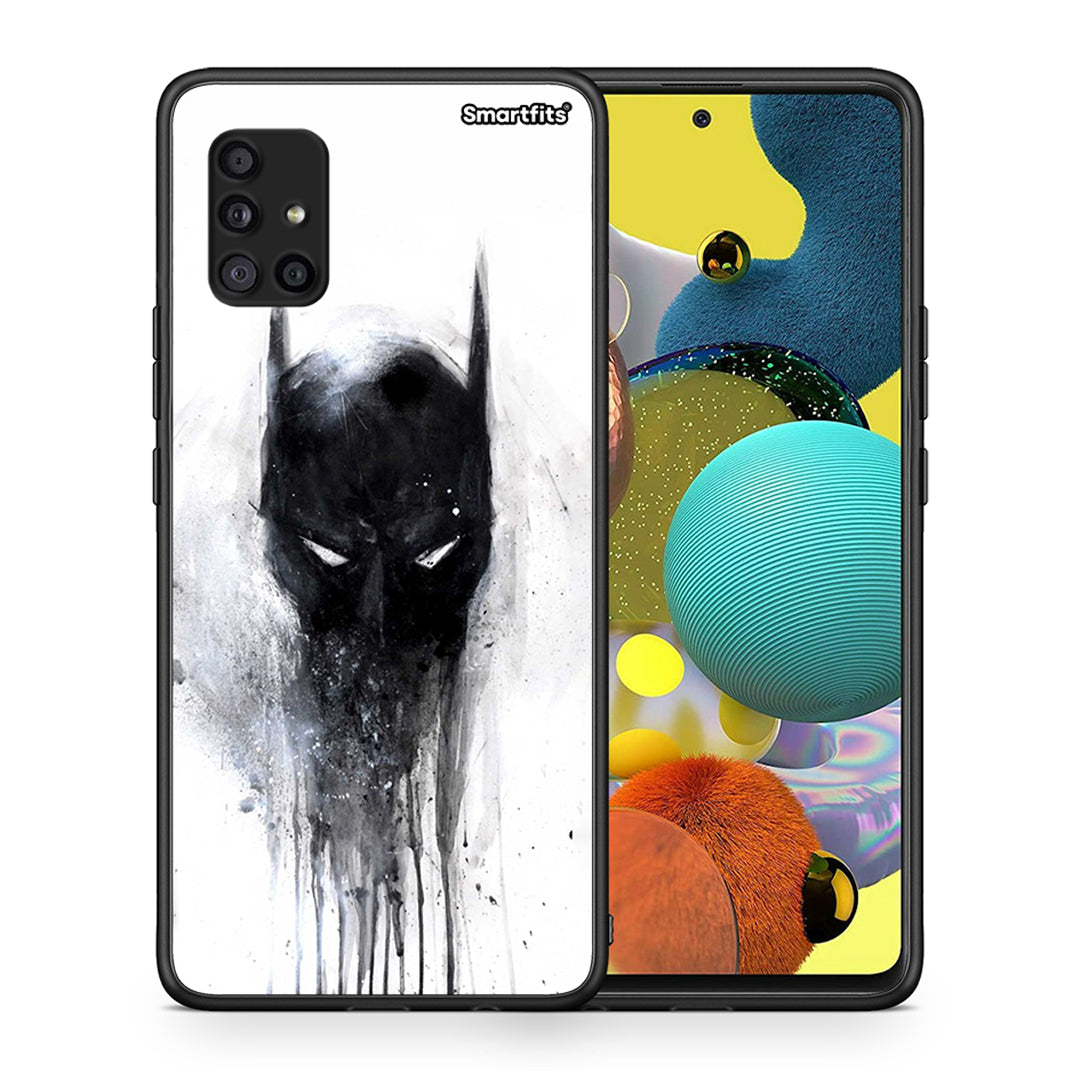 Θήκη Samsung Galaxy A51 5G Paint Bat Hero από τη Smartfits με σχέδιο στο πίσω μέρος και μαύρο περίβλημα | Samsung Galaxy A51 5G Paint Bat Hero case with colorful back and black bezels