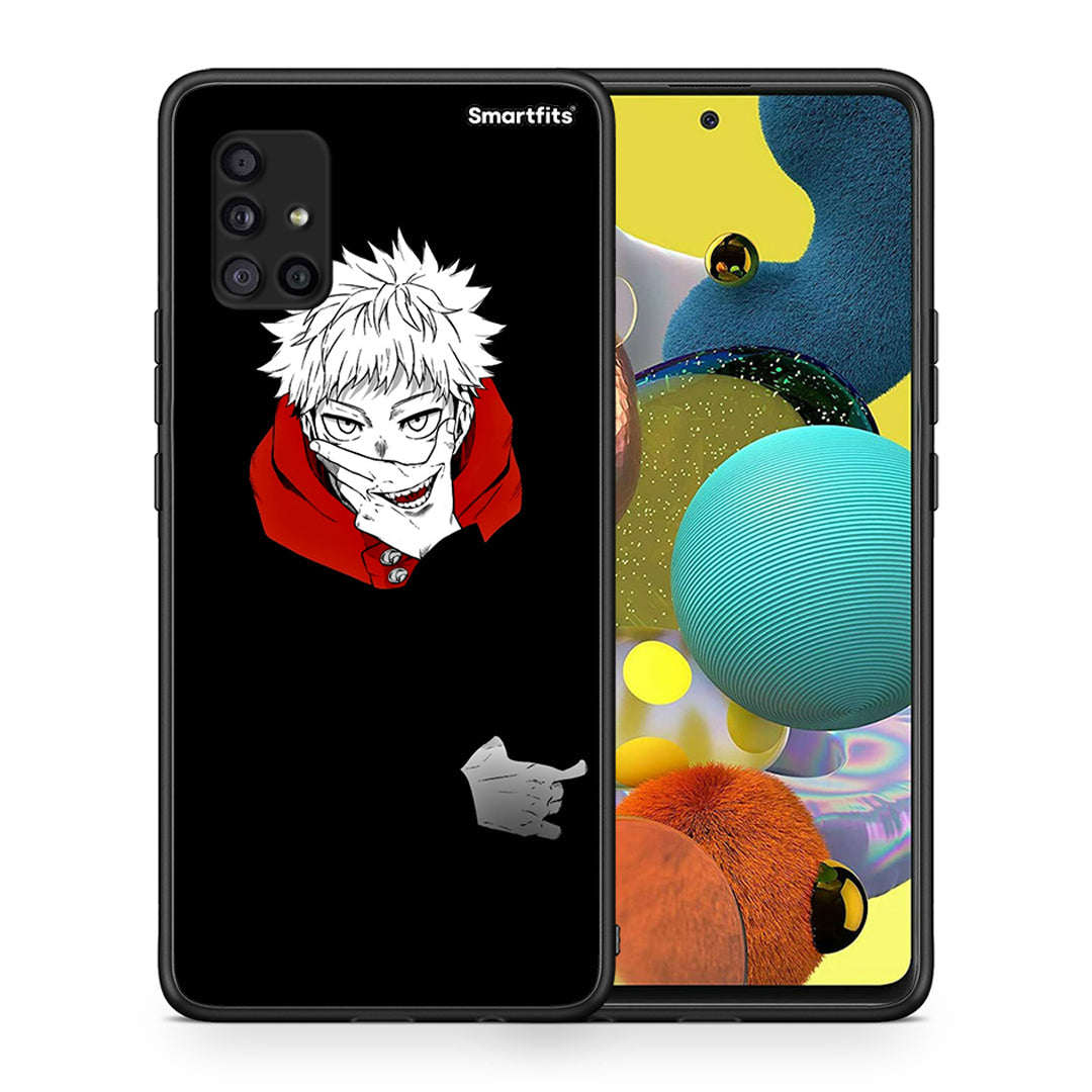 Θήκη Samsung Galaxy A51 5G Itadori Anime από τη Smartfits με σχέδιο στο πίσω μέρος και μαύρο περίβλημα | Samsung Galaxy A51 5G Itadori Anime case with colorful back and black bezels