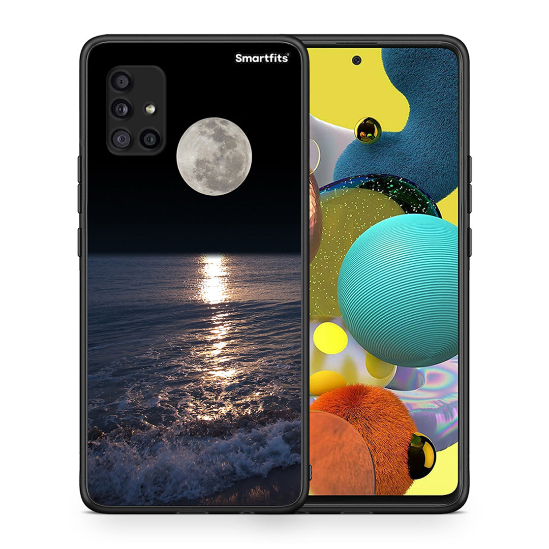 Θήκη Samsung Galaxy A51 5G Moon Landscape από τη Smartfits με σχέδιο στο πίσω μέρος και μαύρο περίβλημα | Samsung Galaxy A51 5G Moon Landscape case with colorful back and black bezels