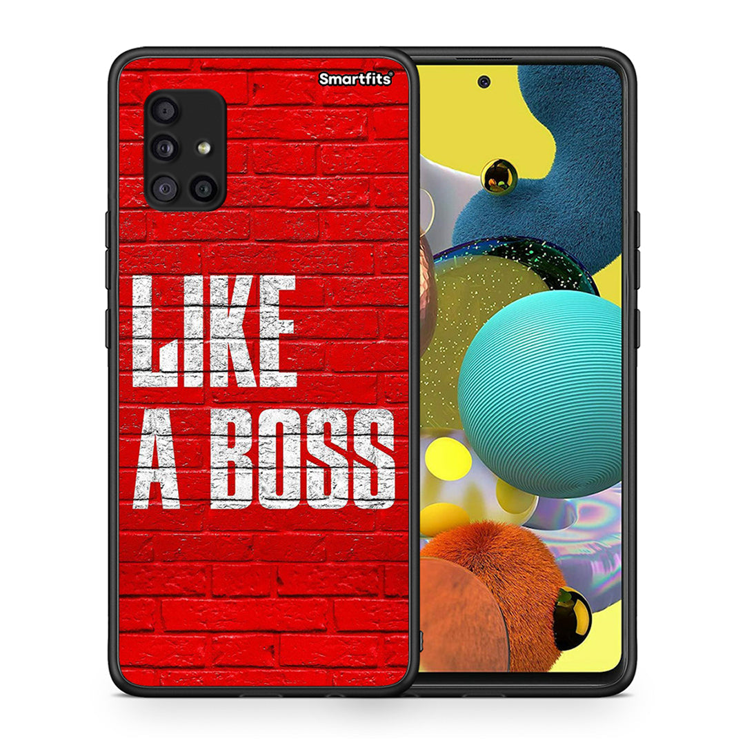 Θήκη Samsung Galaxy A51 5G Like A Boss από τη Smartfits με σχέδιο στο πίσω μέρος και μαύρο περίβλημα | Samsung Galaxy A51 5G Like A Boss case with colorful back and black bezels