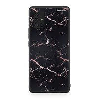 Thumbnail for 4 - Samsung Galaxy A51 5G Black Rosegold Marble case, cover, bumper