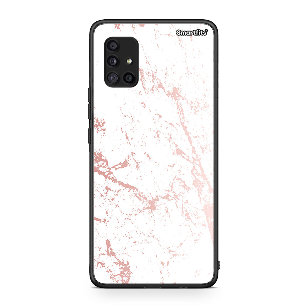 116 - Samsung Galaxy A51 5G Pink Splash Marble case, cover, bumper