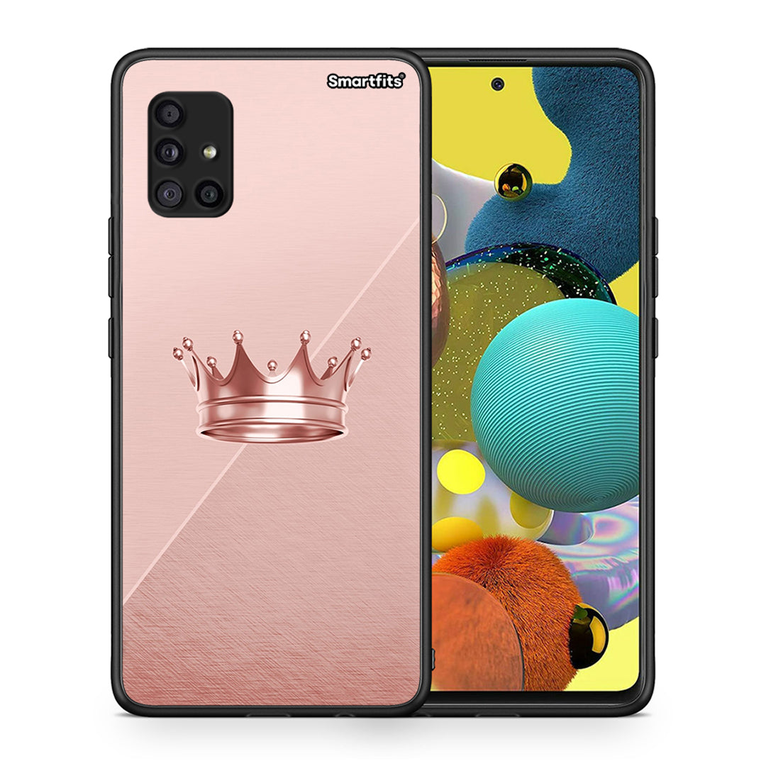 Θήκη Samsung Galaxy A51 5G Crown Minimal από τη Smartfits με σχέδιο στο πίσω μέρος και μαύρο περίβλημα | Samsung Galaxy A51 5G Crown Minimal case with colorful back and black bezels