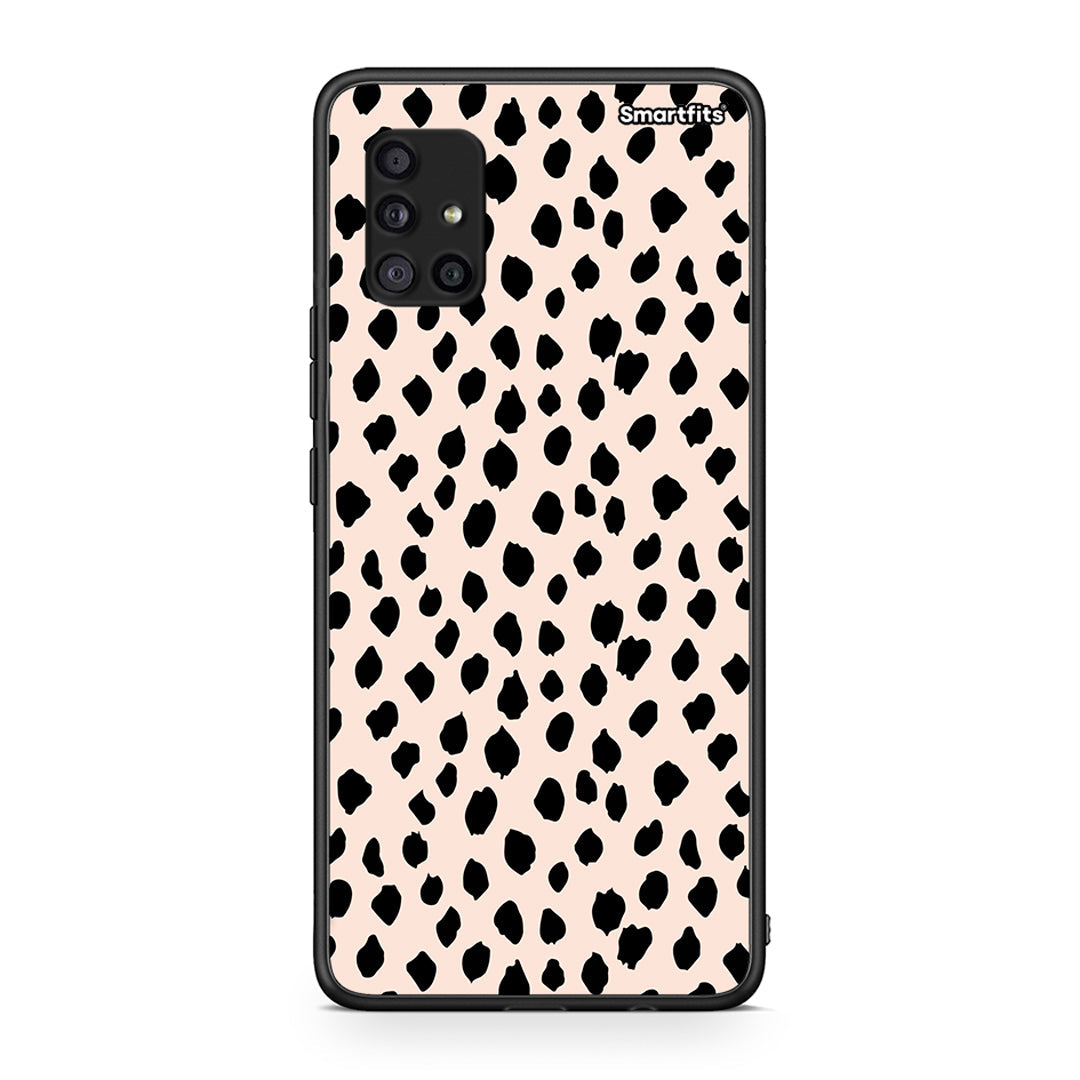 Samsung Galaxy A51 5G New Polka Dots θήκη από τη Smartfits με σχέδιο στο πίσω μέρος και μαύρο περίβλημα | Smartphone case with colorful back and black bezels by Smartfits