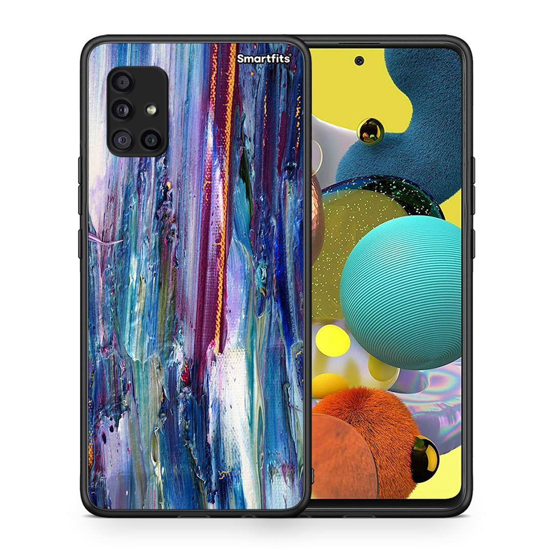 Θήκη Samsung Galaxy A51 5G Winter Paint από τη Smartfits με σχέδιο στο πίσω μέρος και μαύρο περίβλημα | Samsung Galaxy A51 5G Winter Paint case with colorful back and black bezels