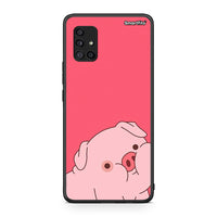 Thumbnail for Samsung Galaxy A51 5G Pig Love 1 Θήκη Αγίου Βαλεντίνου από τη Smartfits με σχέδιο στο πίσω μέρος και μαύρο περίβλημα | Smartphone case with colorful back and black bezels by Smartfits