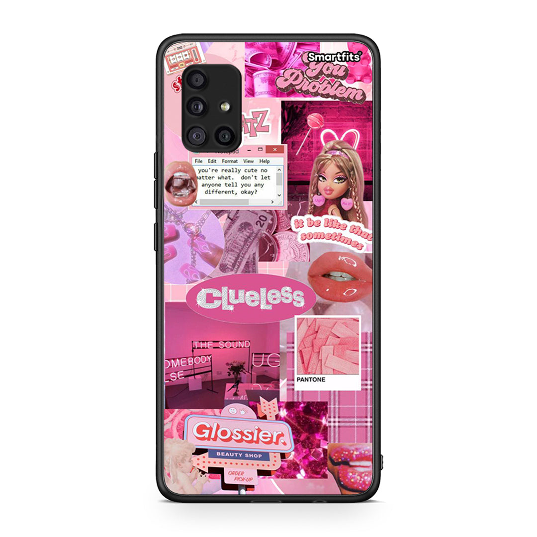 Samsung Galaxy A51 5G Pink Love Θήκη Αγίου Βαλεντίνου από τη Smartfits με σχέδιο στο πίσω μέρος και μαύρο περίβλημα | Smartphone case with colorful back and black bezels by Smartfits