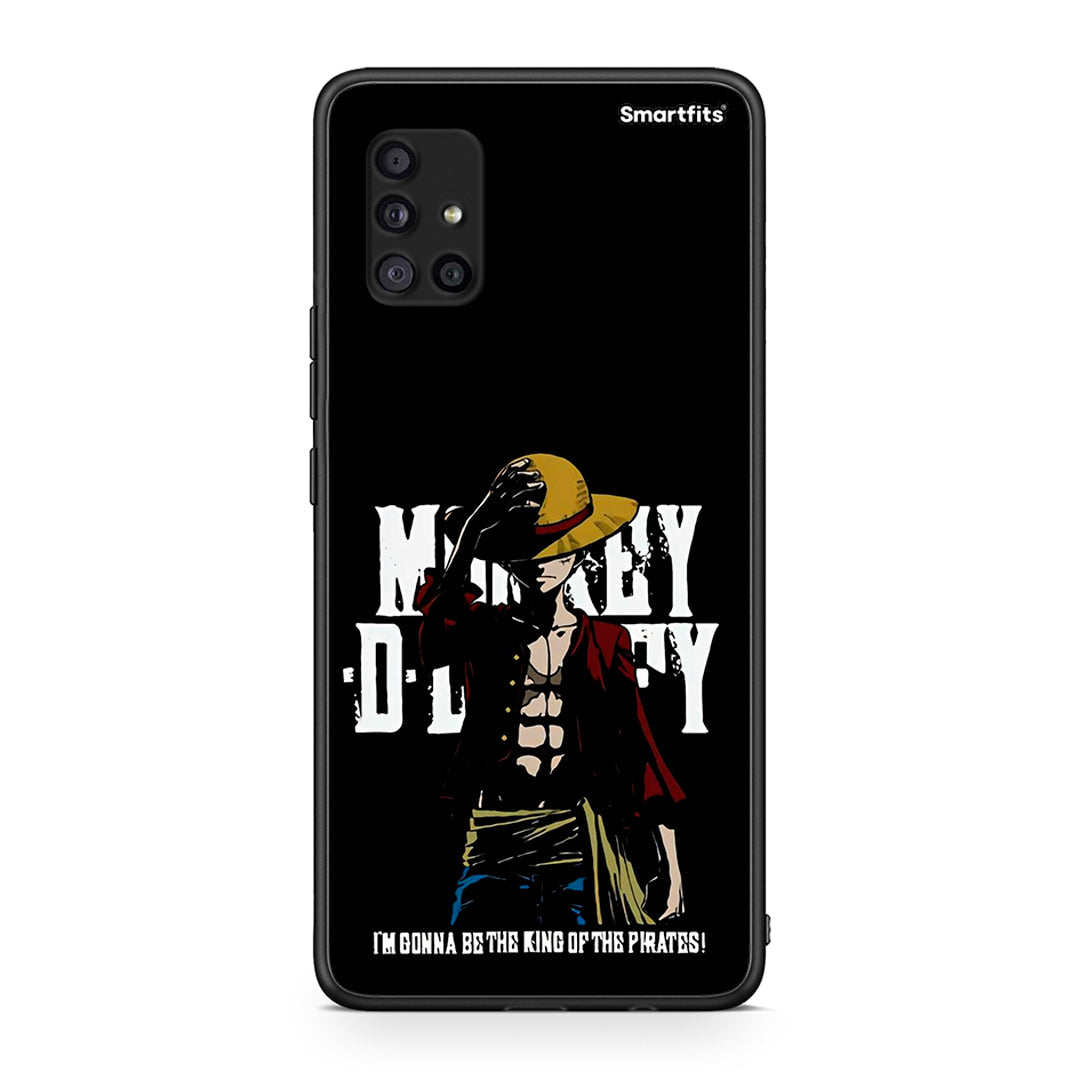 Samsung Galaxy A51 5G Pirate King θήκη από τη Smartfits με σχέδιο στο πίσω μέρος και μαύρο περίβλημα | Smartphone case with colorful back and black bezels by Smartfits