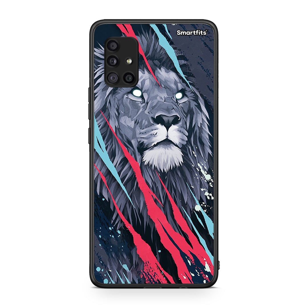 4 - Samsung Galaxy A51 5G Lion Designer PopArt case, cover, bumper