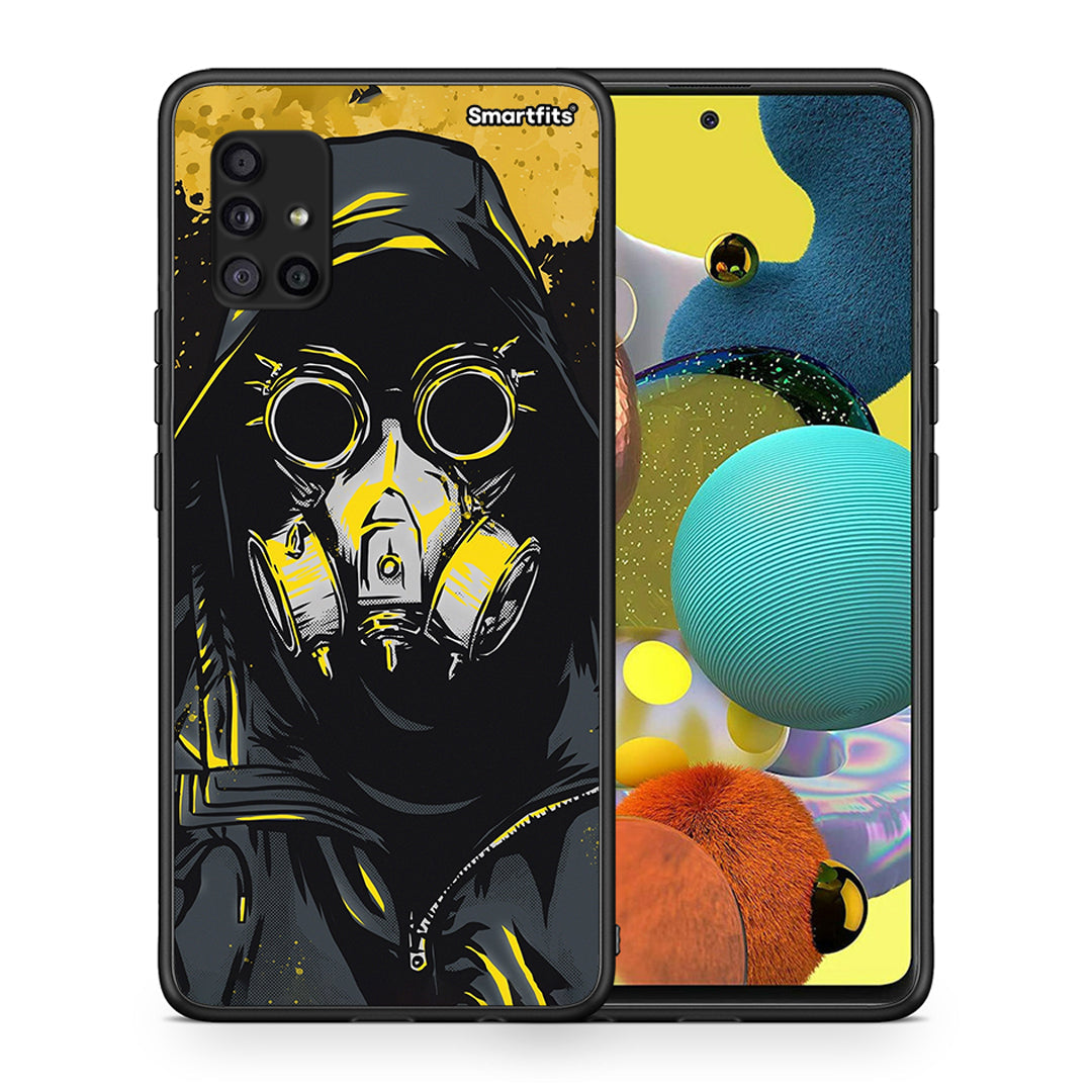 Θήκη Samsung Galaxy A51 5G Mask PopArt από τη Smartfits με σχέδιο στο πίσω μέρος και μαύρο περίβλημα | Samsung Galaxy A51 5G Mask PopArt case with colorful back and black bezels