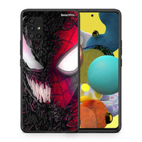 Thumbnail for Θήκη Samsung Galaxy A51 5G SpiderVenom PopArt από τη Smartfits με σχέδιο στο πίσω μέρος και μαύρο περίβλημα | Samsung Galaxy A51 5G SpiderVenom PopArt case with colorful back and black bezels