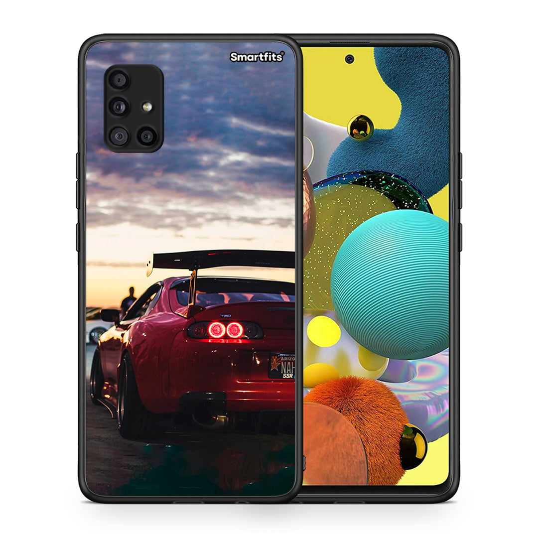 Θήκη Samsung Galaxy A51 5G Racing Supra από τη Smartfits με σχέδιο στο πίσω μέρος και μαύρο περίβλημα | Samsung Galaxy A51 5G Racing Supra case with colorful back and black bezels