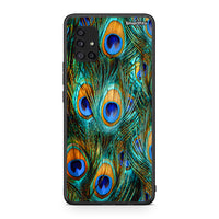 Thumbnail for Samsung Galaxy A51 5G Real Peacock Feathers θήκη από τη Smartfits με σχέδιο στο πίσω μέρος και μαύρο περίβλημα | Smartphone case with colorful back and black bezels by Smartfits